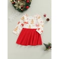 thumbnail image 3 of ITFABS Robe de Noël pour Filles, Jupe à Manches Longues Imprimé Renne, 3 of 8