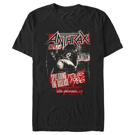 Men's Anthrax Welcome To Your Nightmare Distressed Graphic T-Shirt