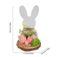 thumbnail image 3 of BAOPAI Easter Wooden Bunny Decoration With Colored Eggs And Leaf Details For Spring Home Holiday Display, 3 of 6