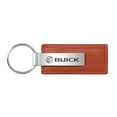 thumbnail image 1 of Buick Logo Brown Leather Key Chain, 1 of 2