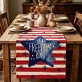 thumbnail image 6 of ERTZAE 4Th Of July Table Runner,47" Let Freedom Ring Patriotic Table Runner,Americana Kitchen Dining Decoration For Home Party Decor,Red White Blue Independence Anniversary Memorial Day Party Supply, 6 of 8