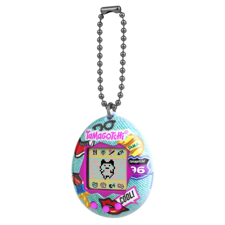Tamagotchi, Digital Pet, Denim Patches, Includes Chain - Walmart.com