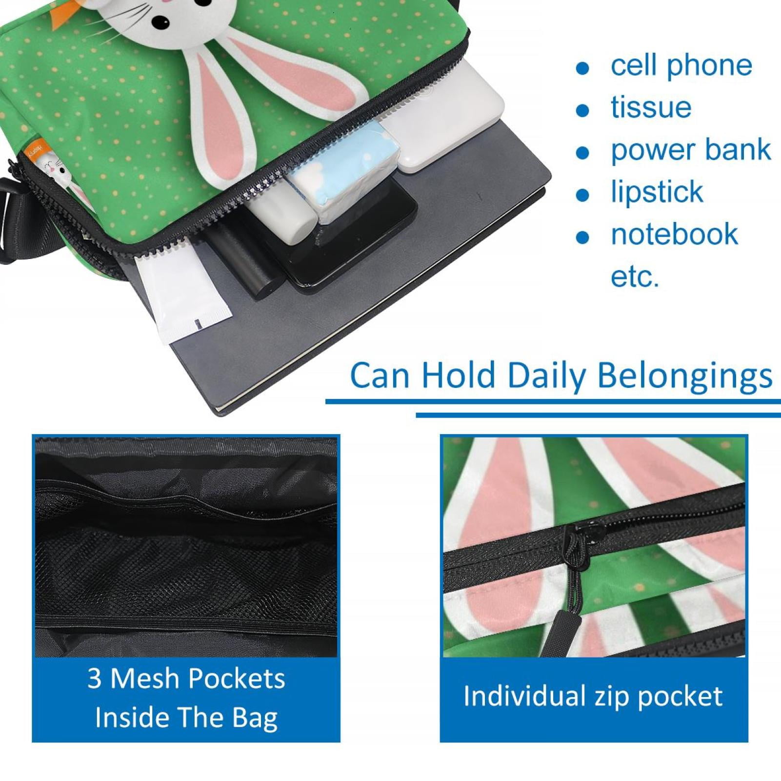 Easter Lightweight Adjustable Fanny Pack with Extension Strap - Unisex Waist Packs Crossbody Bag