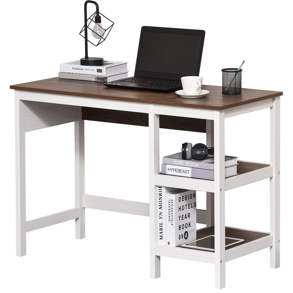 Computer Desk with Display Shelves Home Office Table Workstation