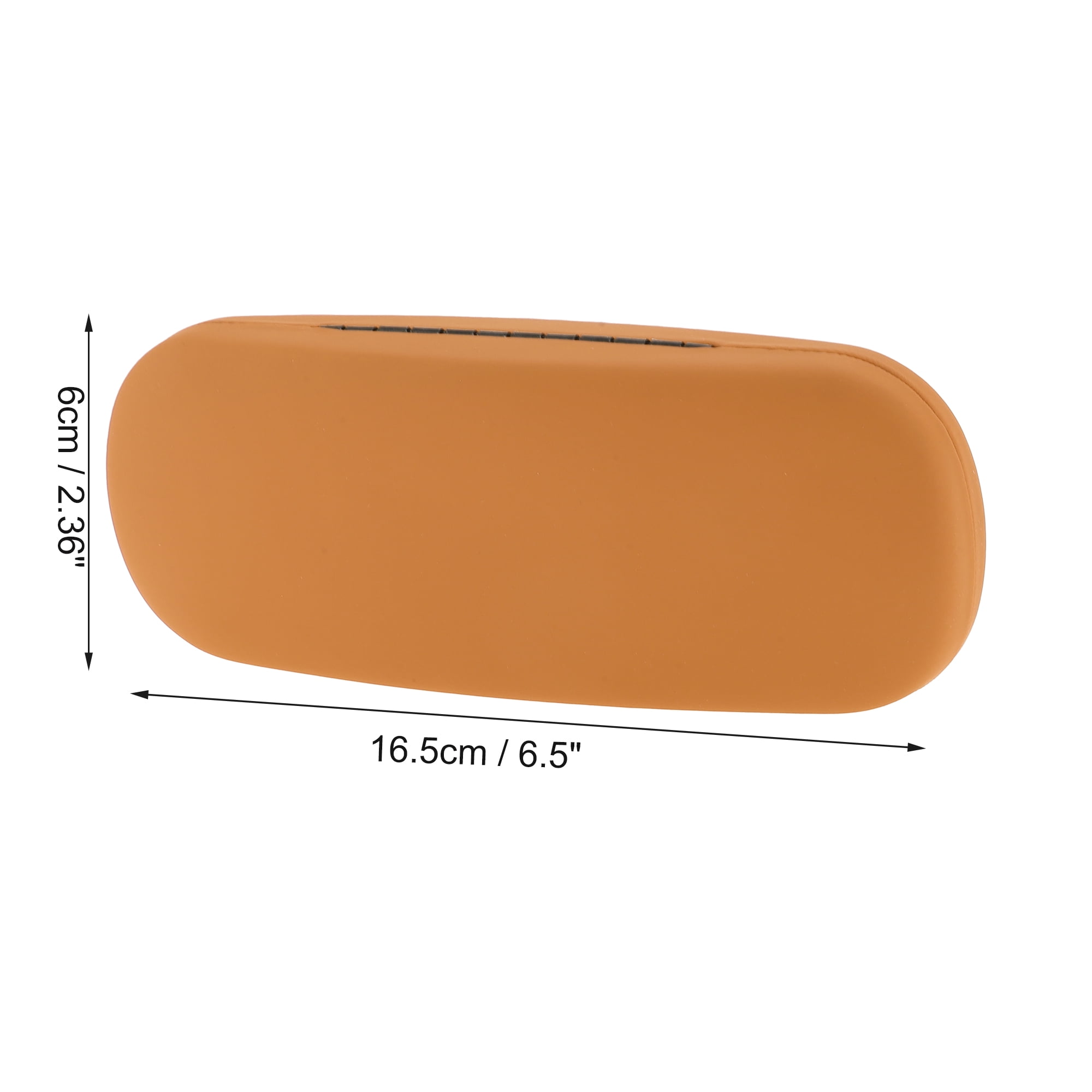 Unique Bargains Retro Round Lightweight Eyeglasses Storage 6.5"x2.36"x1.38" Orange