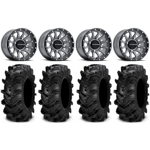 Raceline Trophy 14" Grey Wheels 30" Cryptid Tires Polaris RZR XP 1000 / PRO XP / Ranger XP 900/1000