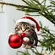 thumbnail image 3 of Colgante de gato de árbol de Navidad, 2dacrylic Decoración colgante divertida de gato navideño, Decoración de árbol de Navidad, Regalo de decoración navideña -10 piezas, 3 of 5