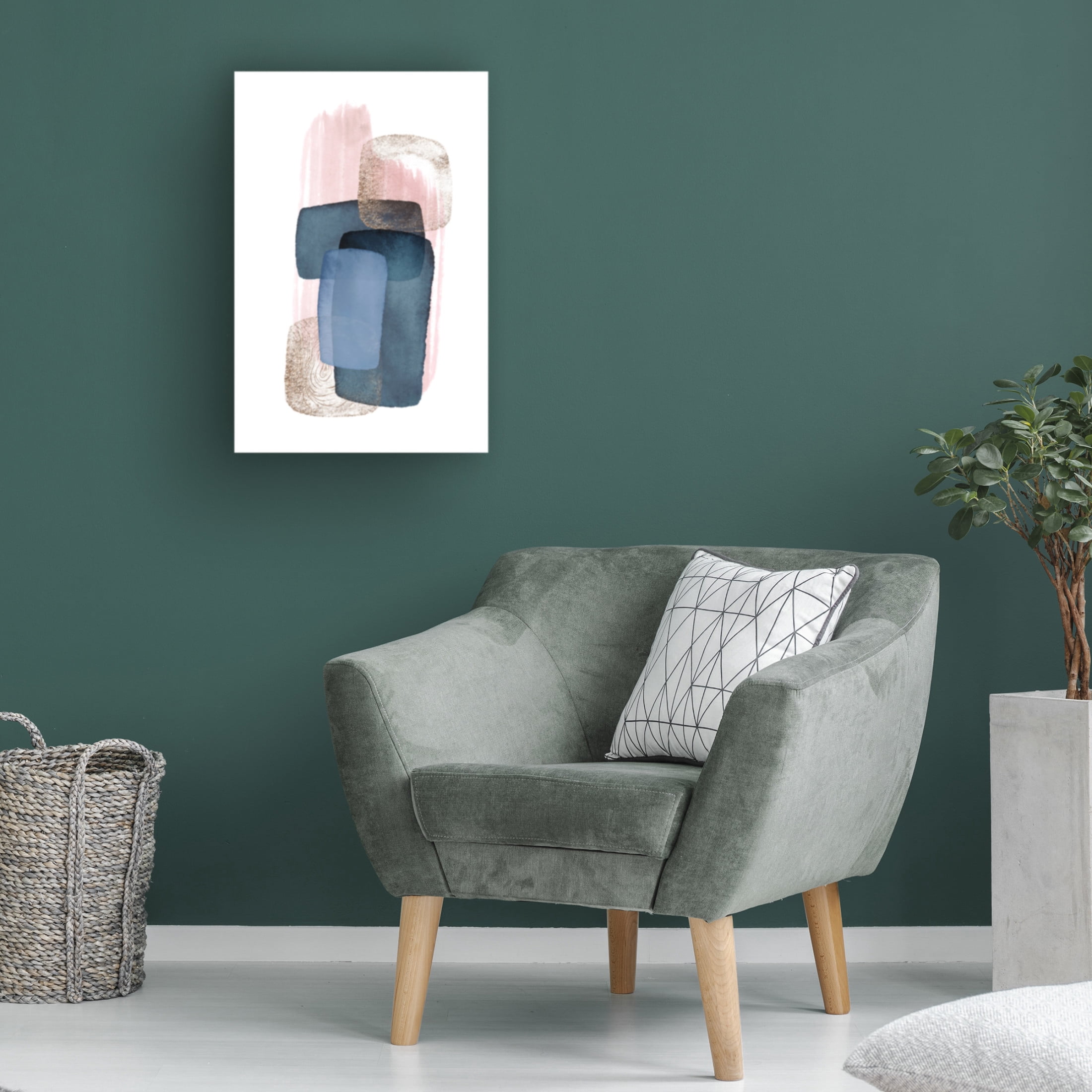 Trademark Fine Art Sally Ann Moss Monday blues 3 Canvas Wall Art