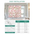thumbnail image 6 of Pink Flowers Tie Up Curtains for Windows 63 Inch Length Balloon Curtains Kitchen Adjustable Balloon Window Shade Watercolor Spring Botanical Floral Leaves Tie Up Bathroom Curtain Window 46"x63", 6 of 6