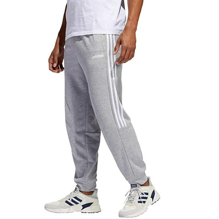 Adidas 3 Stripe French Terry Jogging Light Grey/White, M - NEW -
