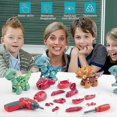 thumbnail image 2 of Juguetes de dinosaurios desmontables Sunrain compatibles con niños de 3 a 5 años, kit de juego de construcción de aprendizaje de tallos, juguetes para niños con taladro eléctrico 4 en 1, 2 of 5
