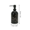 thumbnail image 4 of Unique Bargains 1 Pc Durable Cylinder Marble Soap Dispenser 13.53oz Black Gold Tone, 4 of 6