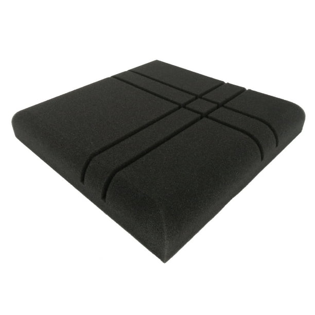 Panel Acústico Paneles acústicos de fibra de 12 piezas, tratamiento acústico de alta densidad, tablero de absorción de sonido de líneas cruzadas, tablero de aislamiento acústico de espuma insonorizado Tomshoo Panel Acústico