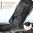 thumbnail image 2 of Nagebee Phone Case Compatible for TCL 20 XE / TCL 20XE with Tempered Glass Screen Protector (Full Coverage), Belt Clip Holster with Built-in Kickstand, Heavy Duty Shockproof Armor Rugged Case (Black), 2 of 5