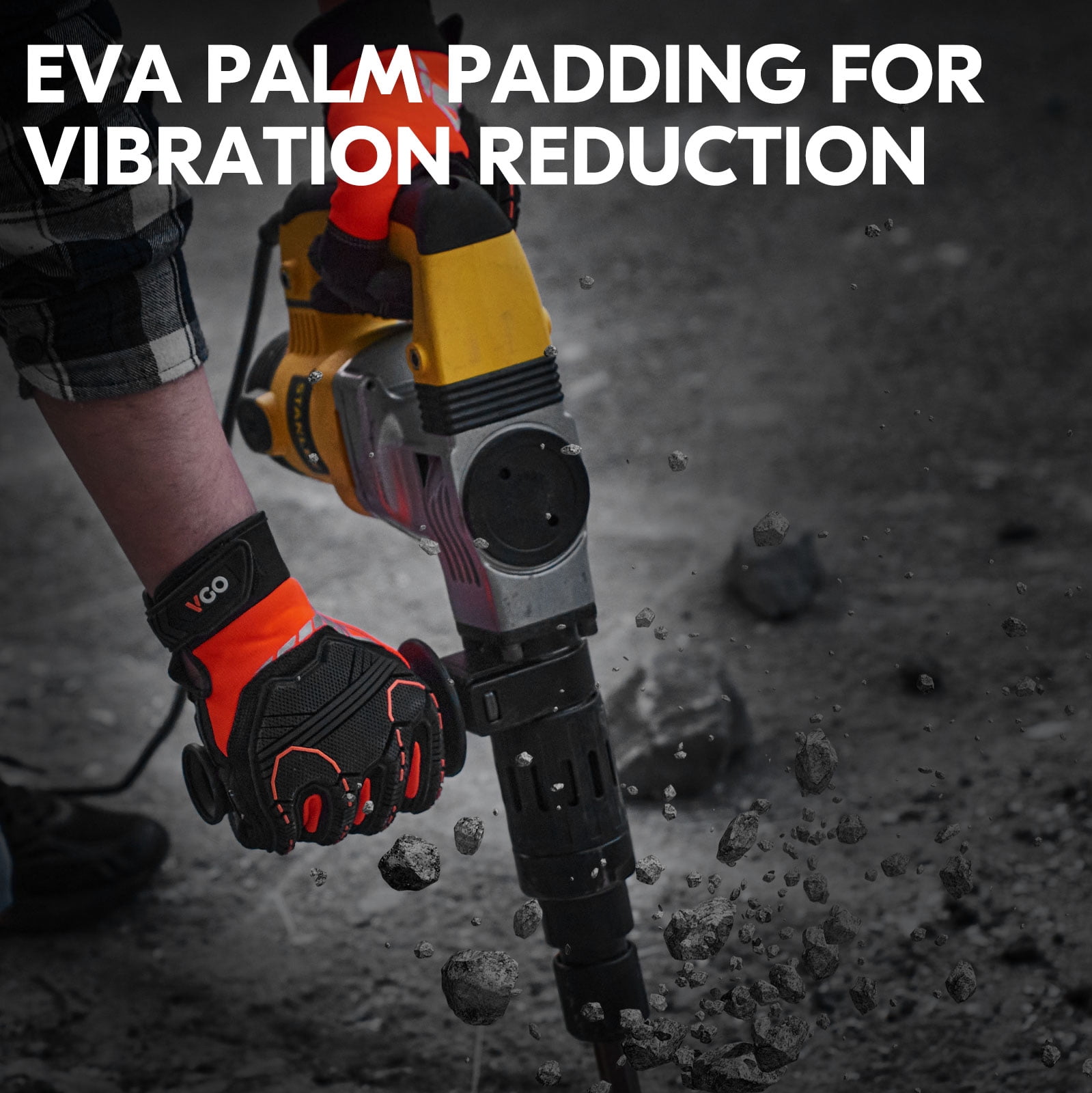 Vgo... 1Pair Safety Work Gloves,Mechanics Gloves,Impact Gloves,Anti-Vibration Gloves,Rigger Gloves,Heavy Duty(SL8849)