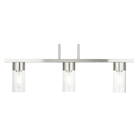 

Livex Lighting 48763 Carson 3 Light 5 Wide Commercial Linear Chandelier - Nickel
