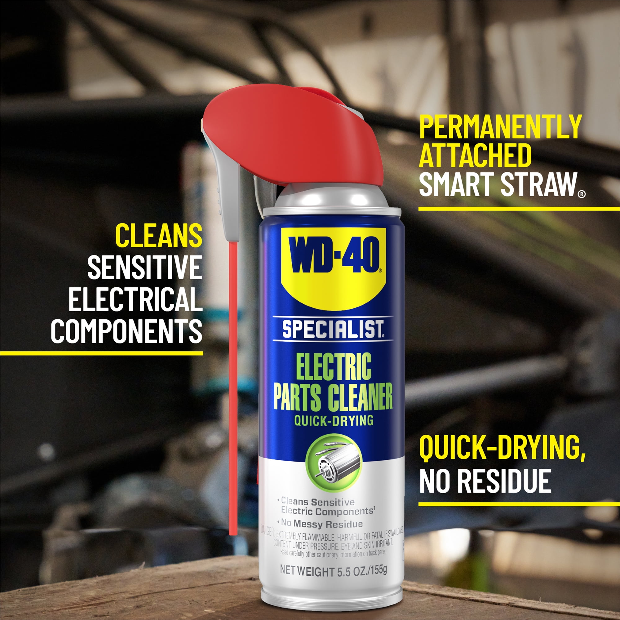  WD-40 Specialist - Spray limpiador de contacto con popote  inteligente, paquete doble, 11 onzas, [paquete de 12] : Todo lo demás