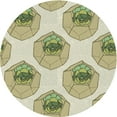 thumbnail image 1 of Ahgly Company Indoor Round Patterned Dark Green Novelty Area Rugs, 3' Round, 1 of 6