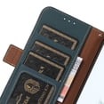 thumbnail image 5 of TJ para Samsung Galaxy A34 5G funda de teléfono con bloqueo RFID funda de teléfono con soporte tipo billetera de cuero de vaca genuino, 5 of 5