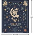 thumbnail image 2 of Aquarius Gifts Blanket 50"x60" - Aquarius Gifts Women - Aquarius Zodiac Gifts - Gifts for Aquarius Women - Aquarius Birthday Gifts - Astrology Gifts for Women - Zodiac Gifts,Constellation Gift, 2 of 6