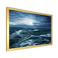 thumbnail image 2 of Designart 'Morning Glow Through The Ocean Waves' Nautical & Coastal Framed Art Print, 2 of 4