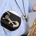 thumbnail image 2 of Mosiee Ergonomic Design Leather Saxophone Neck Strap For Enhanced Playability, 2 of 9