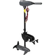 PEXMOR 8 Speed Electric Trolling Motor, Electric Outboard Boat Motor w/Adjustable Handle & LED Indicator, Transom Mounted for Saltwater, Kayak, Fishing Boat