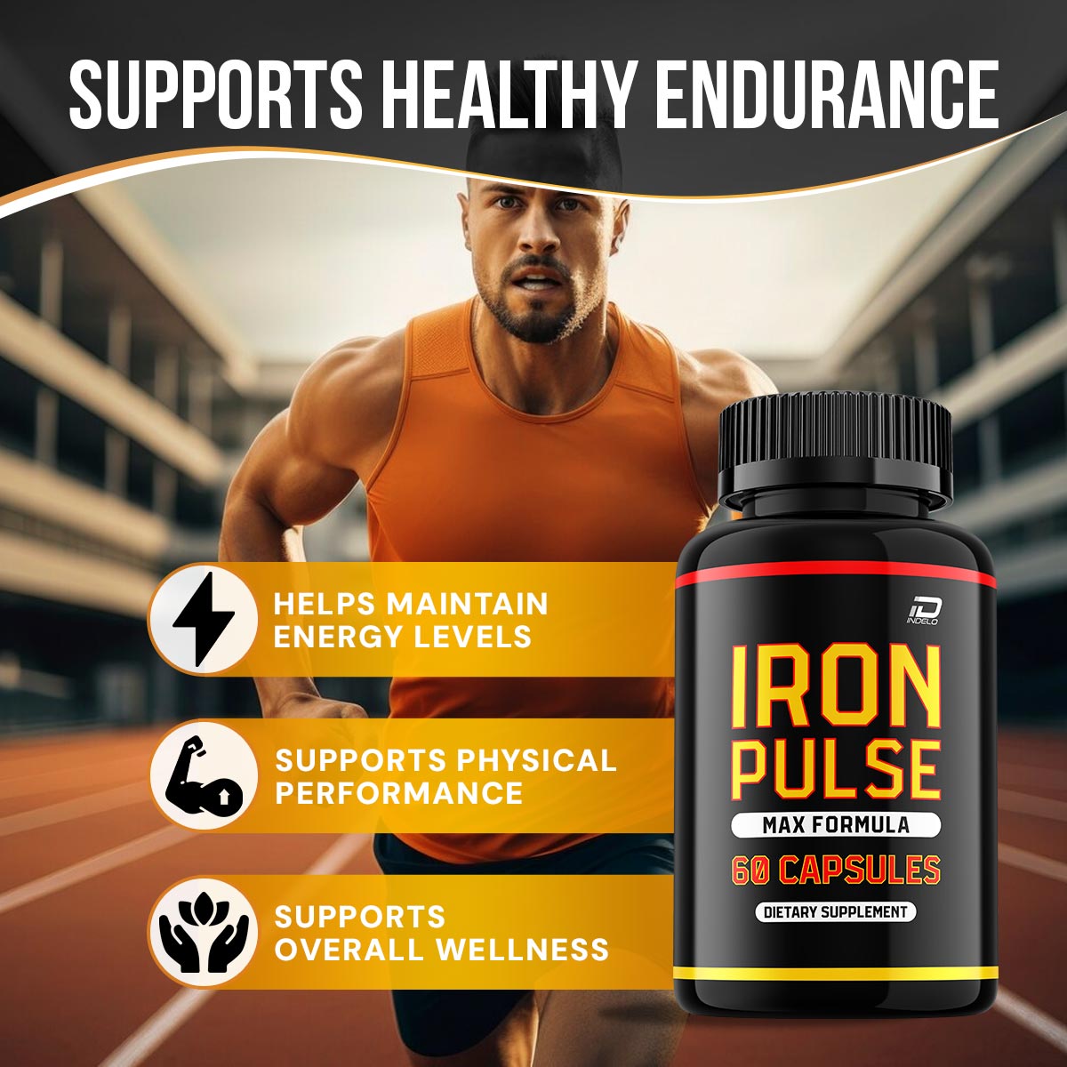 IronPulse Capsules – Iron Pulse Vitamin Complex Pills, Energy, 2 Pack, 120 Capsules