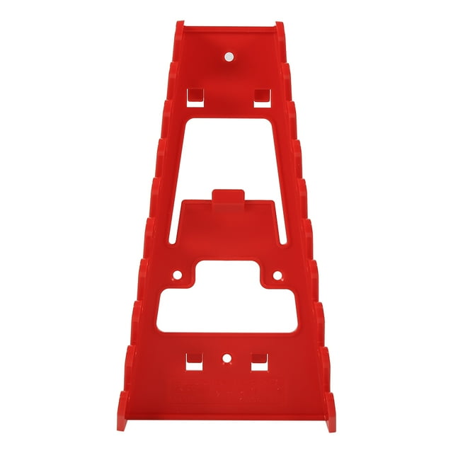 Organizador de Estante Para Llaves de Plástico Rojo Con 9 Ranuras, Soporte para Herramientas de Almacenamiento, Soporte para Llaves, Hecho de Material Plástico de Alta Densidad