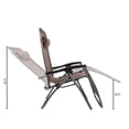 thumbnail image 4 of 2pcs Plum Blossom Lock Lounge Chair, Portable Folding Iron Pipe with Saucer Patio Chairs, for Backyard, Beach, 4 of 5