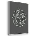 thumbnail image 3 of All is Calm, All is Bright - Dark Gray - Framed Gallery Wrapped Holiday Canvas - 27 x 41 - White Frame, 3 of 8