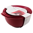 thumbnail image 3 of Set de 3 Bowls de Plástico Ambient 21 Mezclar Diferentes Tamaños Color Rojo, 3 of 10