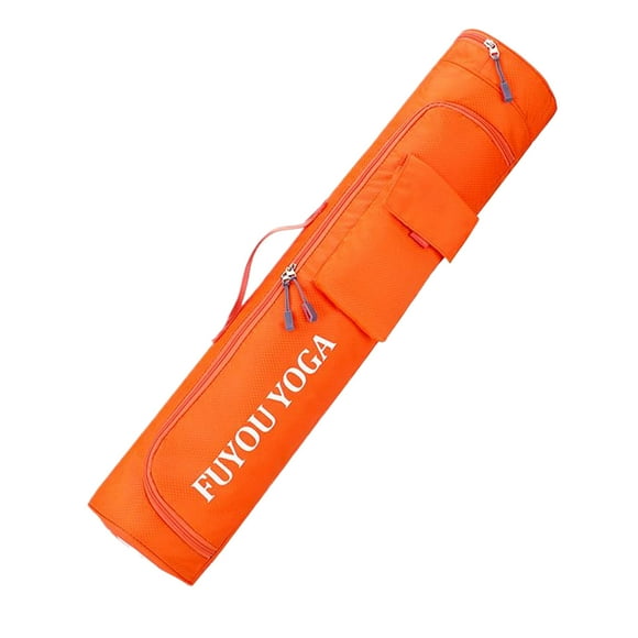 QualitChoice Sac à Dos pour Tapis de Yoga à Fermeture Éclair Complète avec Poches de Rangement Pratiques Sac pour Tapis de Yoga Sac de Transport pour Tapis de Yoga Orange