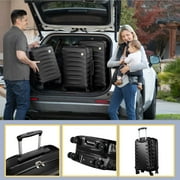 Skyway Luggage Camano Hardshell 20 Expandable Carry on Hardside Luggage with Spinner Wheels, Black