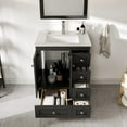 thumbnail image 4 of Eviva Happy 24" x 18" Transitional Espresso Bathroom Vanity with White Carrara Quartz Countertop, 4 of 7