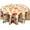 Fall Pumpkins Leaves, variant on Autumn Round Tablecloth 60 Inch - Colorful Maple Leaf Table Cloth Decorative Fall Botanical Leaves Pattern Table Cover for Kitchen Indoor Outdoor Use