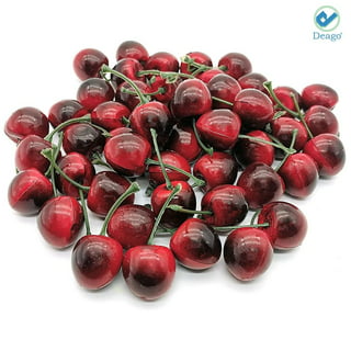 MyLifeUNIT Artificial Cherry Fruit, Artificial Fruit for Decoration, 100 PCS