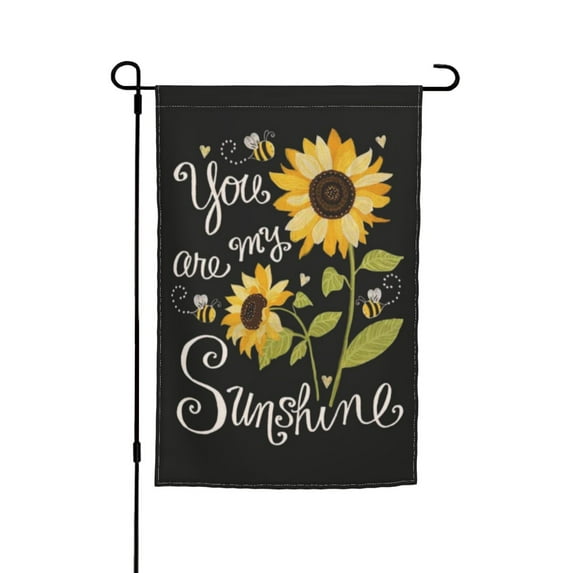Spring Summer Sunflower Garden Flag You are My Sunshine Vertical Double Sided Fall Farmhouse Floral Yard Outdoor Decor 12x18 In