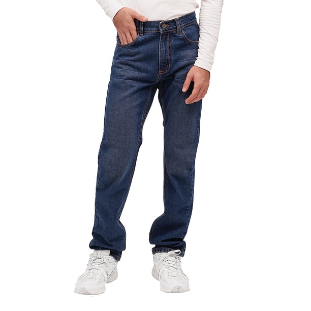 Jeans de mezclilla MCHK 8031 Vaqueros Recto, Tiro alto. Para caballero, Azul. MCHK Vaqueros