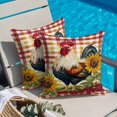 thumbnail image 4 of Rooster Chicken Throw Pillow Cover Sunflower Watercolor Art Vintage Farm Cotton Linen Cushion Cover Throw Pillow Case with Invisible Zipper for Couch Sofa Bed Chair Car 18x18 Inch, 4 of 14