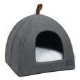 thumbnail image 1 of Foldable Cat Bed Breathable Cat House Indoor Pet Tent Dog Bed with Mat (Blue, Size L), 1 of 4