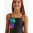 thumbnail image 3 of Justice Girls One Piece Center Hibiscus Swimsuit, sizes XS-XL, 3 of 6
