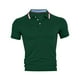 thumbnail image 4 of Blusa y camisa de manga corta con cuello vuelto para hombre, uniforme de moda informal con solapa y botones, top de poliéster de manga corta para hombre, 4 of 9
