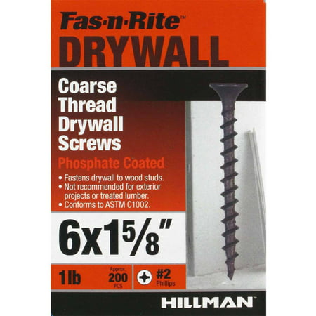 Coarse Thread Drywall Screws (#6 x 1-5/8 in.) - (Best Way To Fill Screw Holes In Drywall)