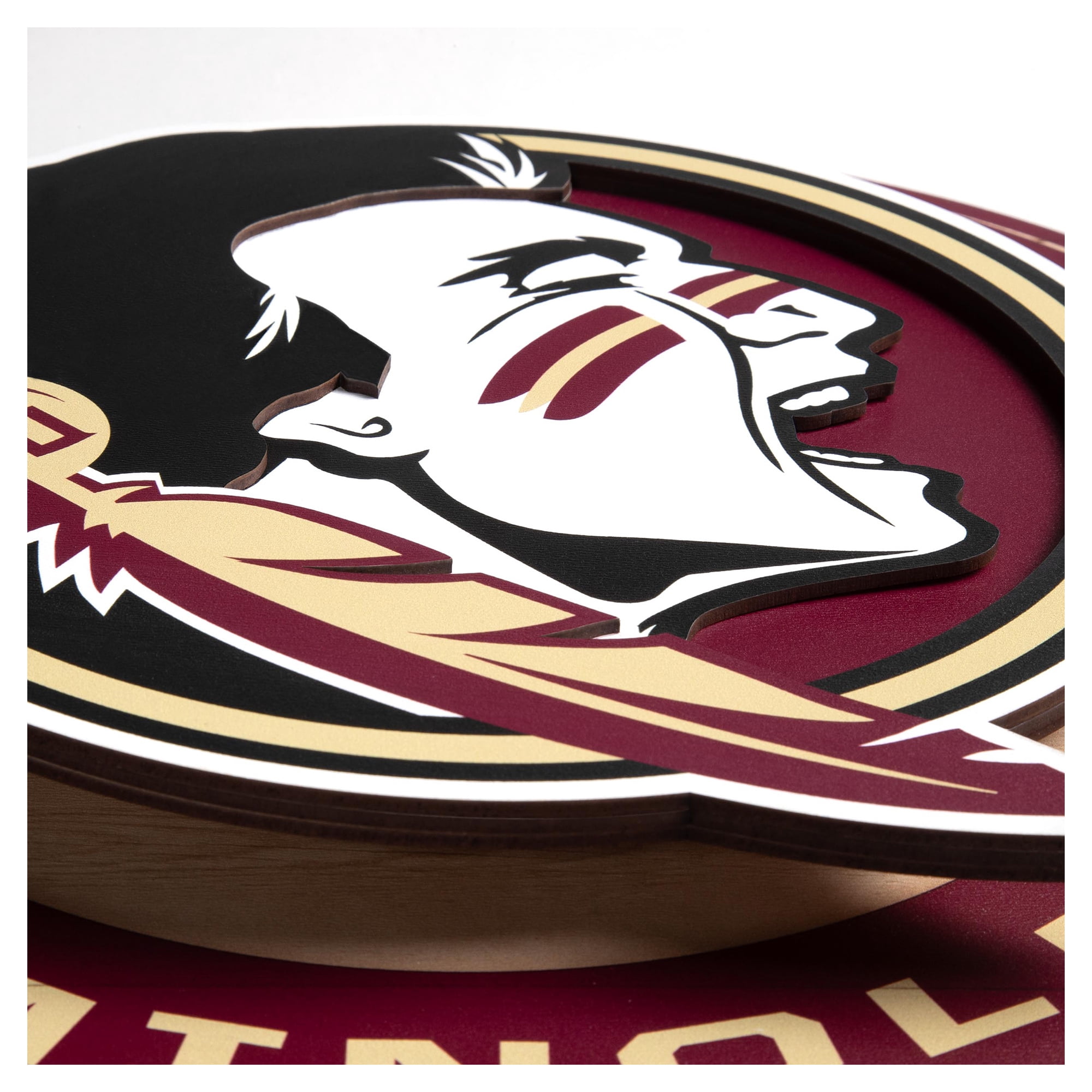 IDNA Florida State Seminoles 15" x 15" 3DX Logo Circle Backer Wall Art