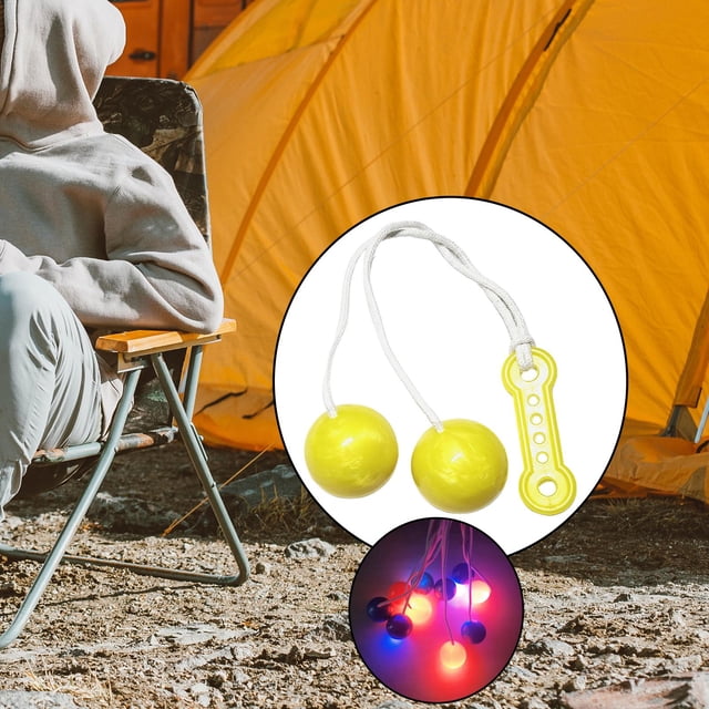 Bolas De Columpio En Una Cuerda Con Luces Juguete Sensorial Para Regalos De Cumpleaños De Vacaciones Amarillo Hugo Bolas de columpio