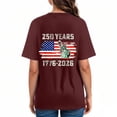 thumbnail image 6 of Leey-World Pretty Flag Heart 1776 2026 July 4th 250th Birthday T-Shirt 4th Of July Shirts Women(Wine,S), 6 of 9
