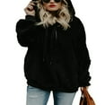 thumbnail image 2 of Chandails à Capuchon en Molleton Chaud pour Femmes, Hauts d'Hiver, Manteau Grande Taille, 2 of 2