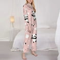 thumbnail image 5 of Wukai Panda Print Women's Pajama Set - Soft Long Sleeve Sleepwear for Comfort and Style-Large, 5 of 9