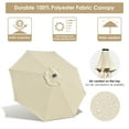 thumbnail image 4 of Yescom 9' Outdoor Solar Powered LED Umbrella 8 Rib 32 Light Patio Garden Market Umbrella with Tilt Crank UV30+ Beige, 4 of 11